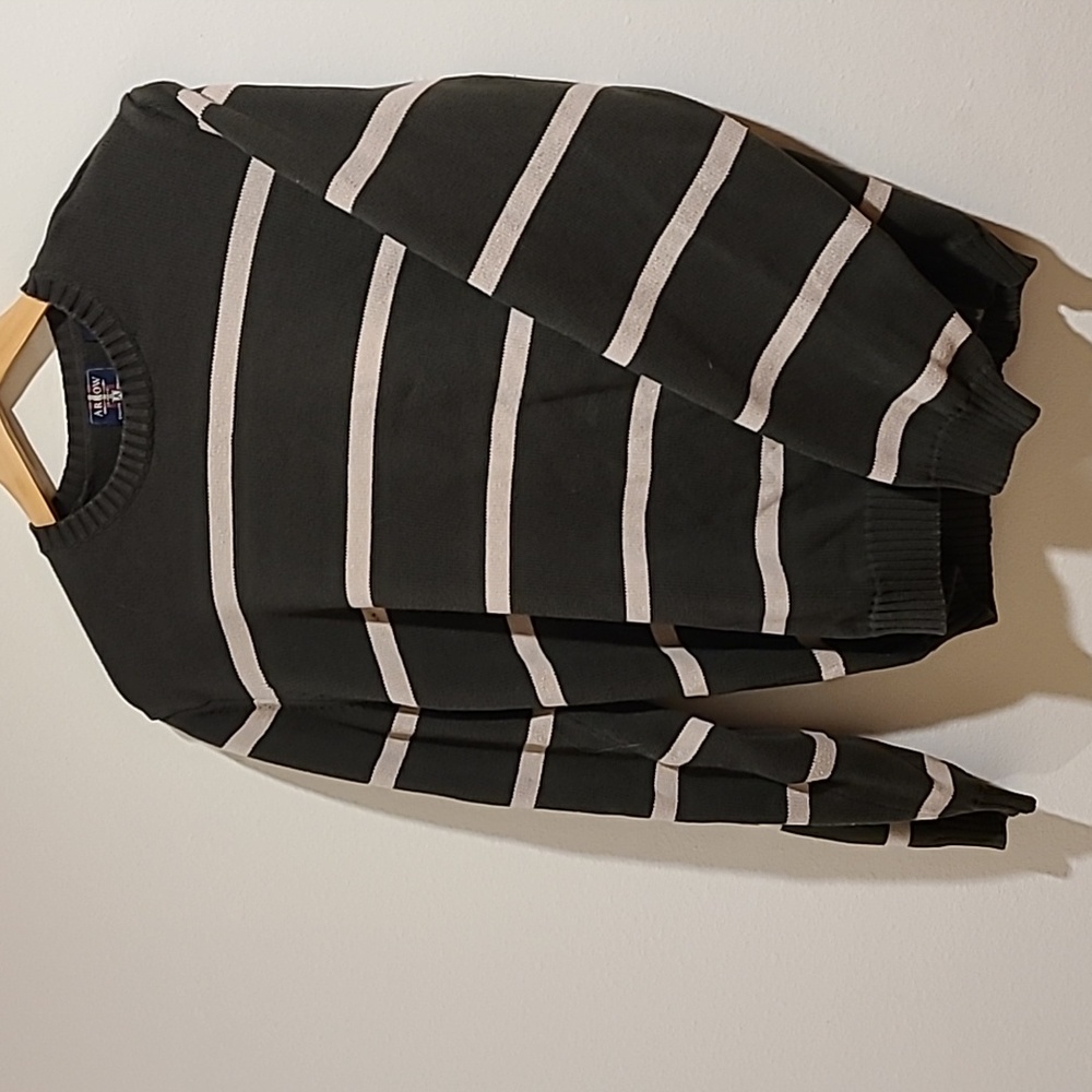 Long Sleeve Sweater Green/Tan